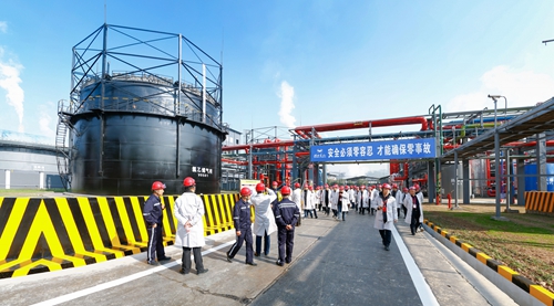 全省?；菲髽I(yè)安全設(shè)計診斷復核現(xiàn)場會代表參觀宜化太平洋熱電公司(圖4)