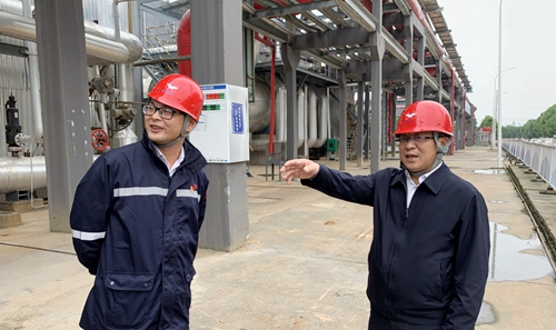 王大真到松滋肥業(yè)、楚星公司和宜化新材料現(xiàn)場辦公(圖1)